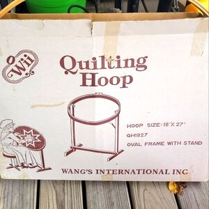 Vtg Quilting Hoop In Its Original Box And It Comes With An Extra Hoop Wangs Int